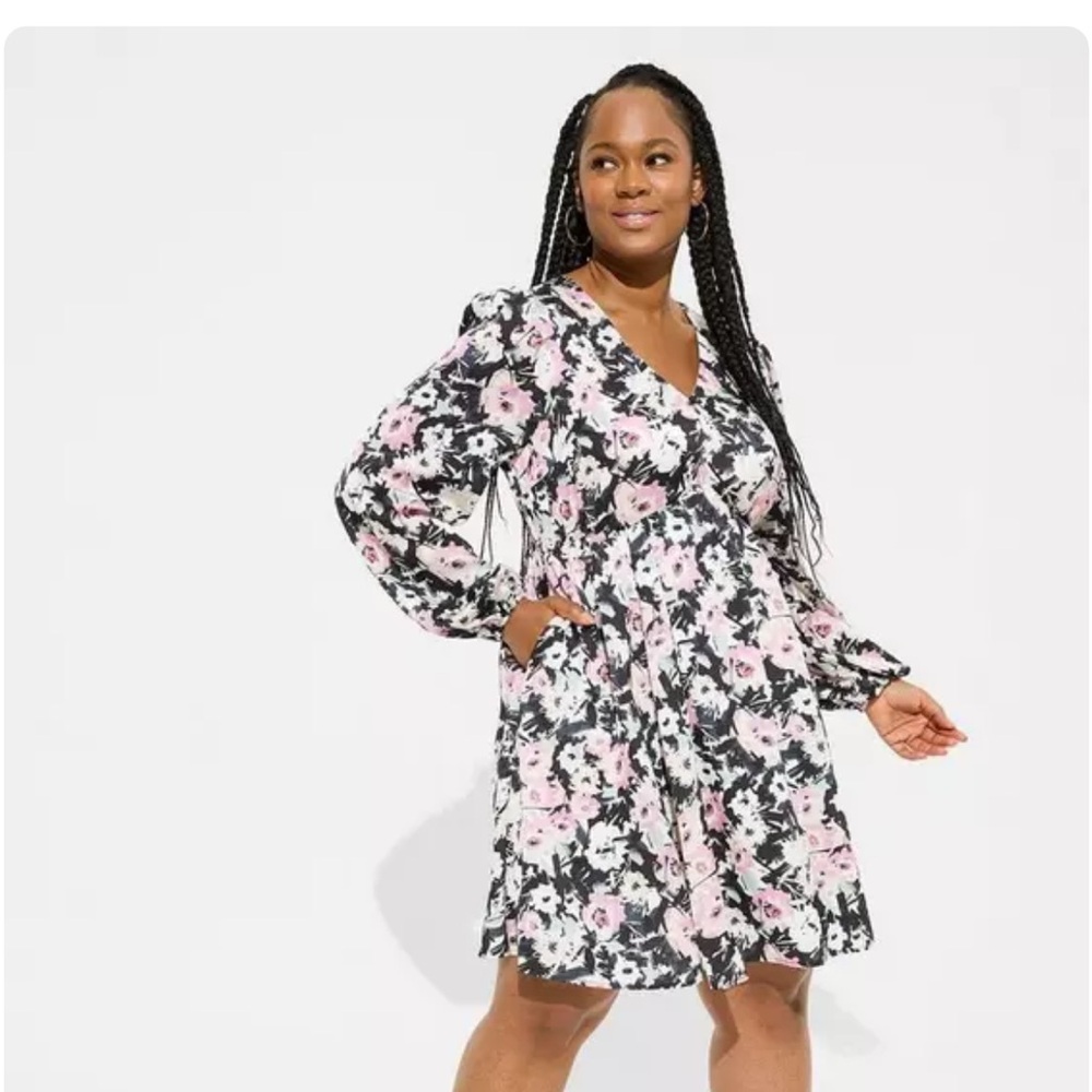 Torrid Mini Bubble Charmeuse Babydoll Dress
